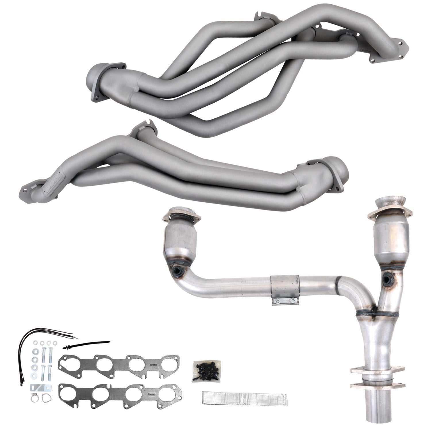 BBK 09-24 Ram 1500 Hemi 5.7L 1-3/4 Long Tube Headers w/High Flow Catted Y-Pipe (Ti Ceramic) - 19502