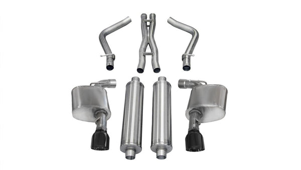 Corsa 2012-2013 Dodge Charger SRT-8 6.4L V8 Black Sport Cat-Back Exhaust - 14463BLK