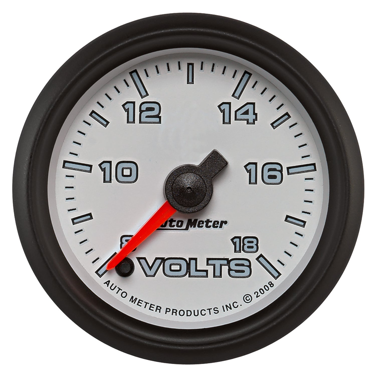 Autometer Pro-Cycle Gauge Voltmeter 2 1/16in 18V Digital Stepper Motor White - 19592