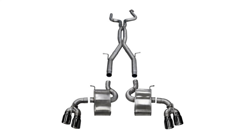 Corsa 16-18 Chevy Camaro SS Xtreme+ 2.75in Cat-Back Dual Rear Exit w/ Single 4.5in Black PVD - 14771BLK