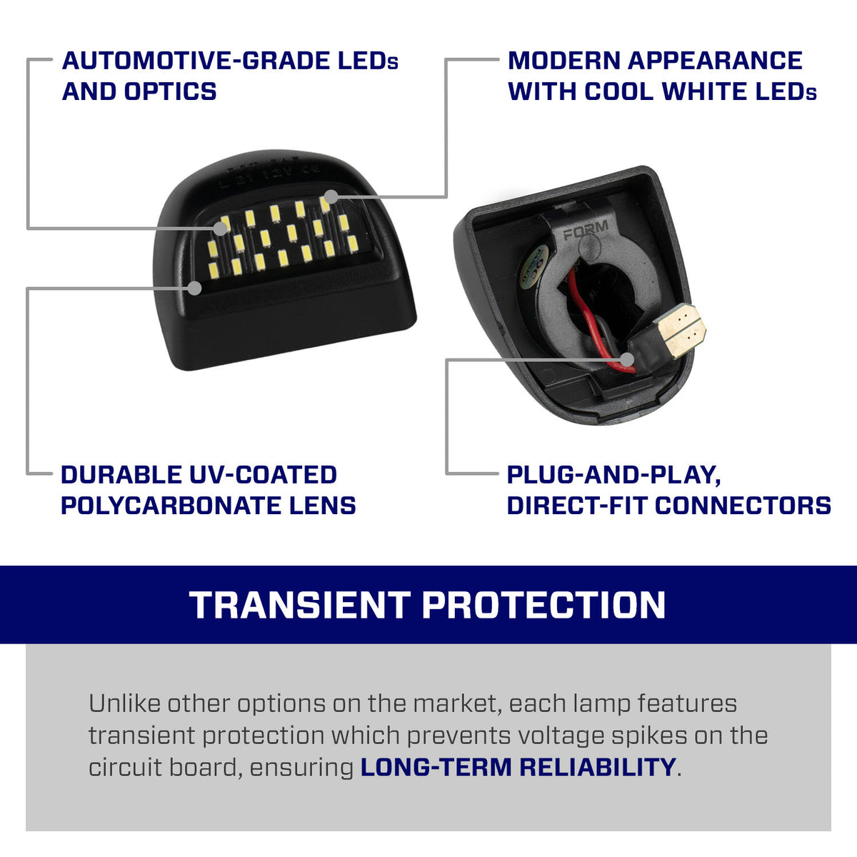 Form Lighting 1999 Silverado LED License Plate Lights (Pair) - FL0052