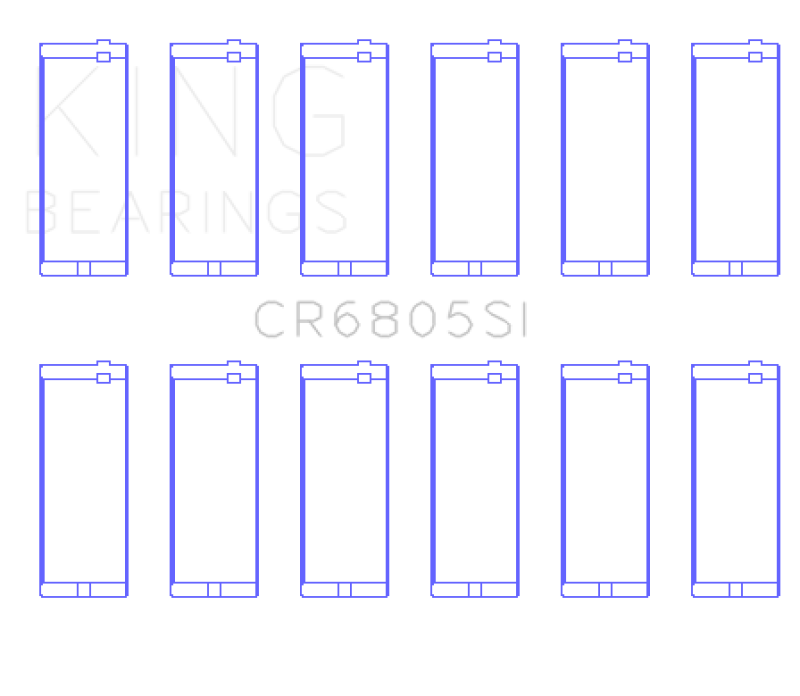 King Jeep 232ci 3.8L / Jeep 258ci 4.2L Connecting Rod Bearing Set - CR6805SI