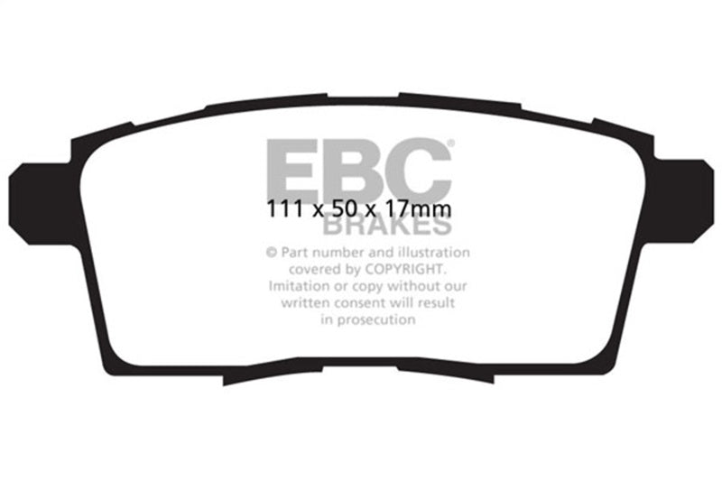 EBC 06-08 Ford Edge 3.5 2WD Yellowstuff Rear Brake Pads - DP41795R