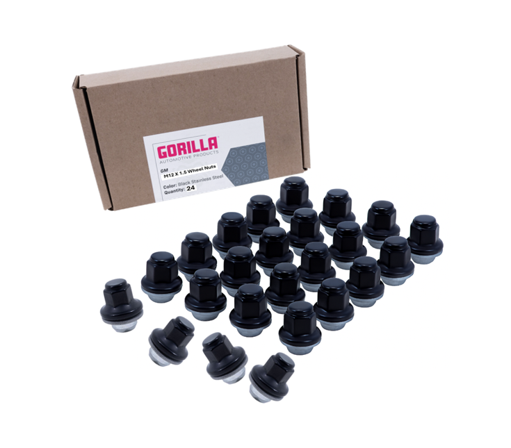 Gorilla Automotive - OE Mag 21mm Hex 12-1.50-ss Blk-24qty - 73138TXXSSB-24