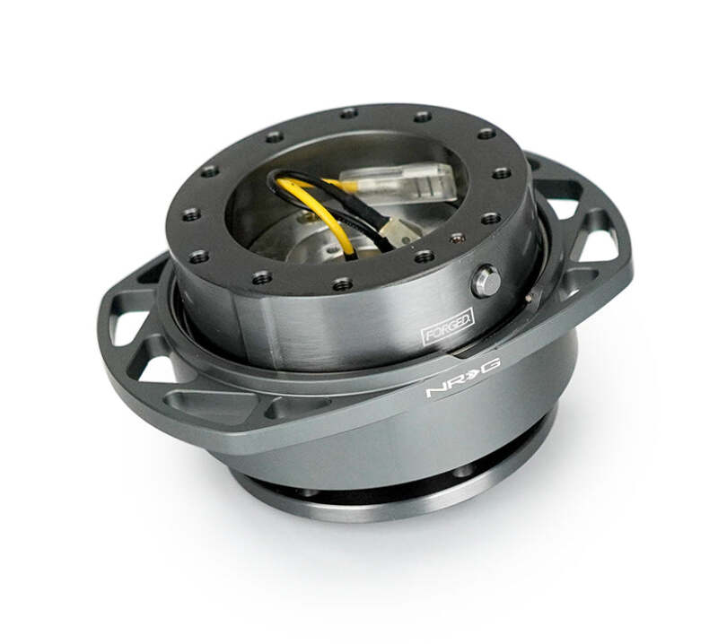 NRG Quick Release Kit Gen 257 - GunMetal Body / GunMetal Cutout Ring - SRK-257GM-GM - front view