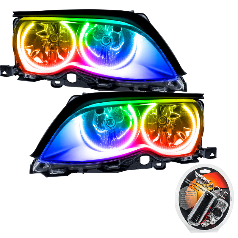 Oracle 02-05 BMW 3 Series SMD HL - Black - ColorSHIFT SEE WARRANTY - 7104-330