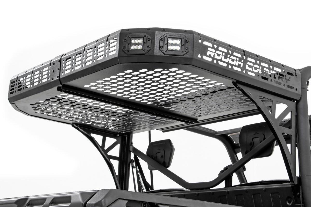 Cargo Rack | Dual 2&quot; Black LED Pairs | Flush Mount | Can-Am Defender HD 5/HD 8/HD 9/HD 10