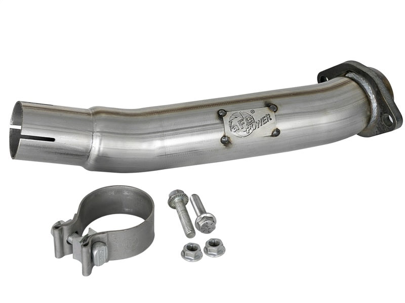 aFe Twisted Steel 2in Stainless Steel Loop Delete Down-Pipe 2018+ Jeep Wrangler (JL) V6 3.6L - 48-48024