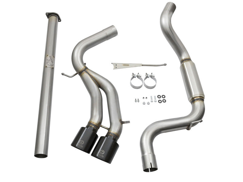 aFe Takeda 3in SS Exhaust Cat-Back 13-16 Ford Focus ST 2.0L Black Tips - 49-33083-B