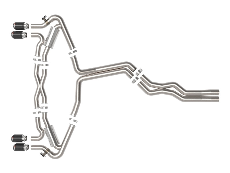 aFe 20-22 Audi RS6 Avant V8 4L (tt) MACH Force-Xp 3in to 2.5in 304 SS Cat-Back Exhaust w/ Carbon Tip - 49-36448-C