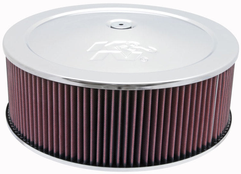 K&amp;N Round Air Filter Assembly 5.25in ID / 5in Height / 5.125in Neck Flange / 1 1/4in Drop Base - 60-1300