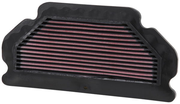 K&N 03-04 Kawasaki ZX6R/ZX6RR Ninja Replacement Air Filter - KA-6003 for 2003-2004 Kawasaki ZX600 Ninja ZX-6R - front view