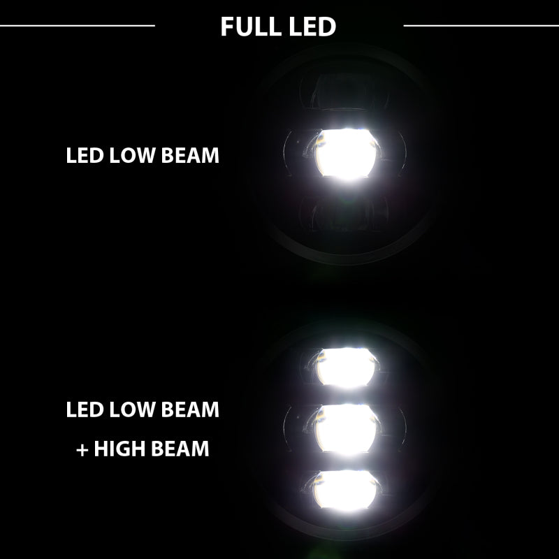 ANZO 2018-2023 Jeep Wrangler Full Led ProjectorH.L Black - 111466