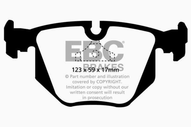 EBC 94-99 BMW M5 3.8 (E34) Redstuff Rear Brake Pads - DP3871C