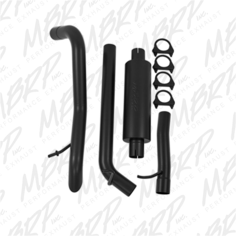 MBRP 2007-2009 Jeep Wrangler (JK) 3.8L V6 4 dr Off-Road Tail Pipe Muffler before Axle - S5514BLK