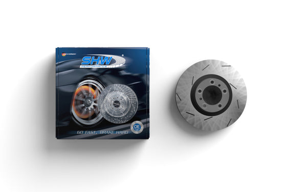 SHW 13-16 Porsche Panamera GTS 4.8L w/o Ceramics Right Rear Slotted Monobloc Brake Rotor(298615602B) - PRR39728 for 2010-2016
