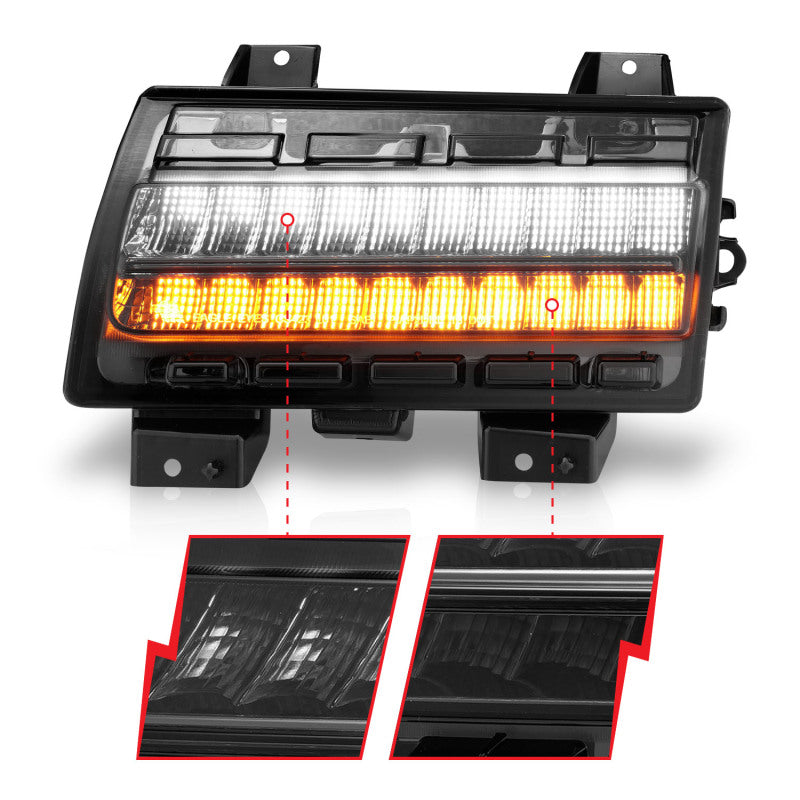 ANZO Wrangler 18-21/Gladiator 20+ LED Side Marker Lights Smoke w Sequential Signal - 511088