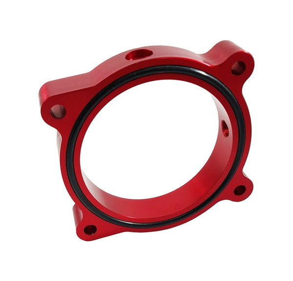 Torque Solution Throttle Body Spacer (Red): Ford Mustang GT 5.0L 2011-2016 - TS-TBS-032R for 2011-2016 Ford Mustang