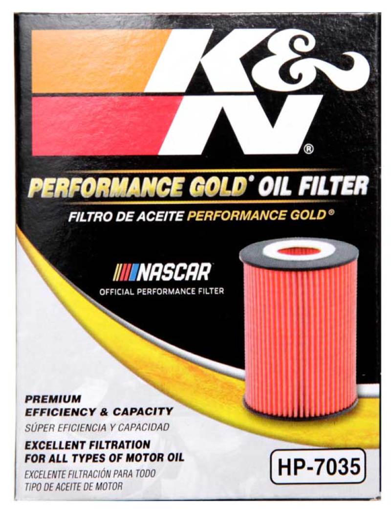 K&N Performance Oil Filter for 15-16 Hyundai Genesis Sedan 3.8L V6 - HP-7035 for 2020-2025 Hyundai Palisade - installed view