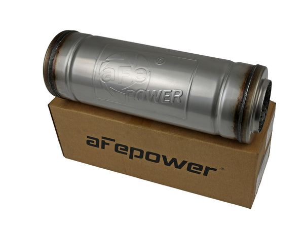 afe MACH Force-Xp Muffler 3 IN ID Center/Center x 5 IN Dia. x 14 IN L - Round Body - 49M30049