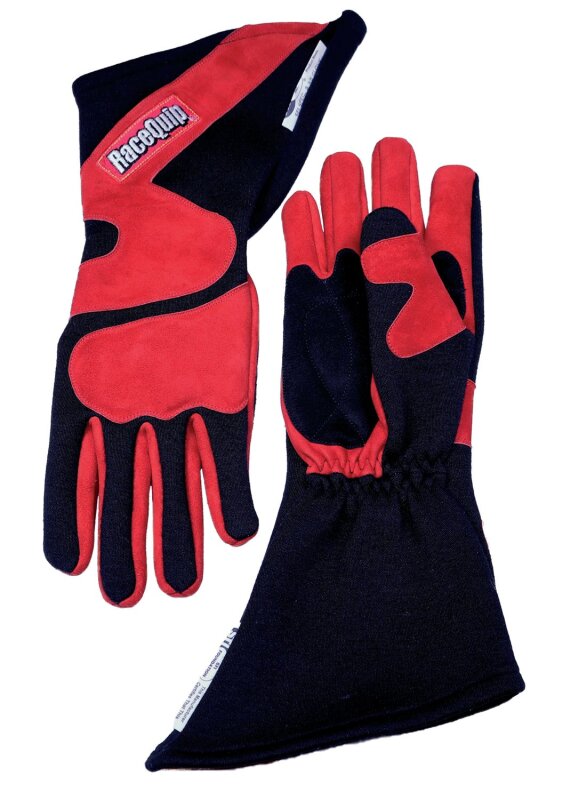 RaceQuip SFI-5 Red/Black Medium Long Angle Cut Glove - 358103RQP