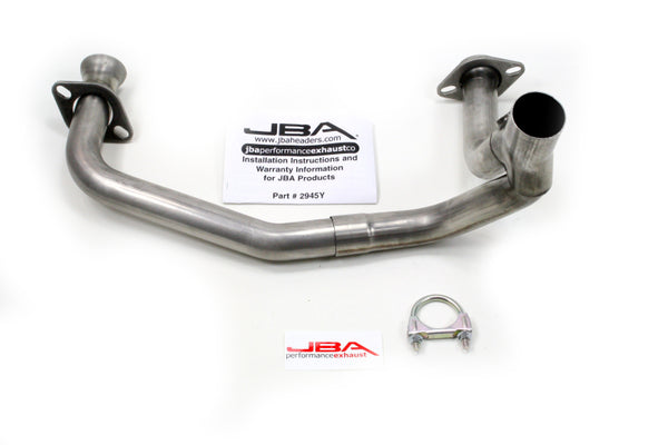 JBA 96-99 Dodge Dakota/Durango 5.2L/5.9L A/T 409SS Emissions Legal Mid Pipes - 2945SY for 1996-1999 Dodge Dakota - front view