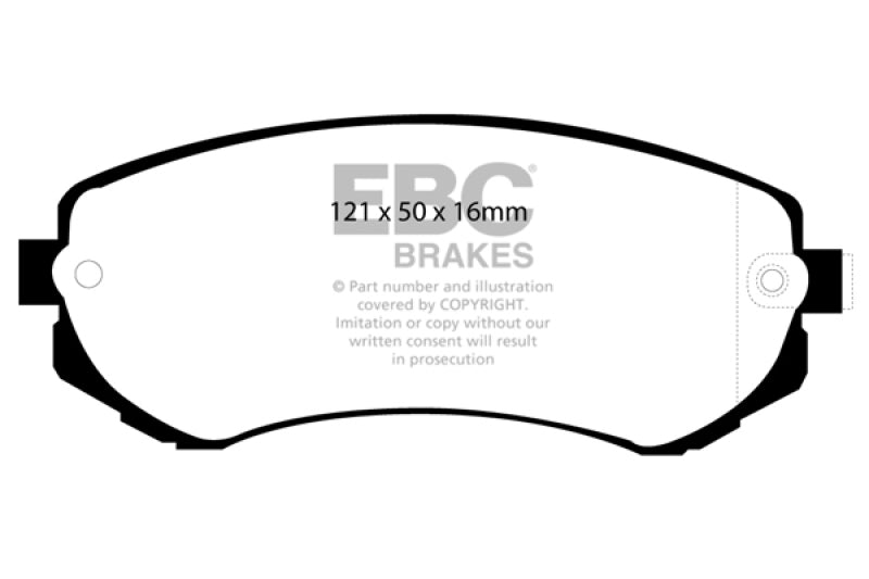 EBC 89-94 Nissan Skyline (R32) 1.8 Yellowstuff Front Brake Pads - DP41279R