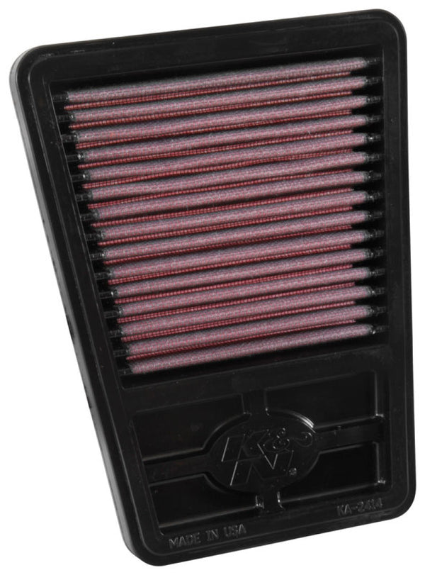 K&N 2014 Kawasaki BX250 Ninja Replacement Air Filter - KA-2414 by K&N Engineering - front view