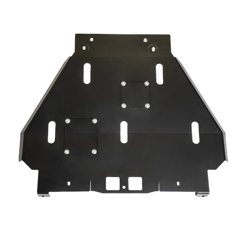 Cali Raised 2024+ Toyota Tacoma Transmission Skid Plate - Non-Hybrid / Aluminum / Powder Coat - CR4331 - front view
