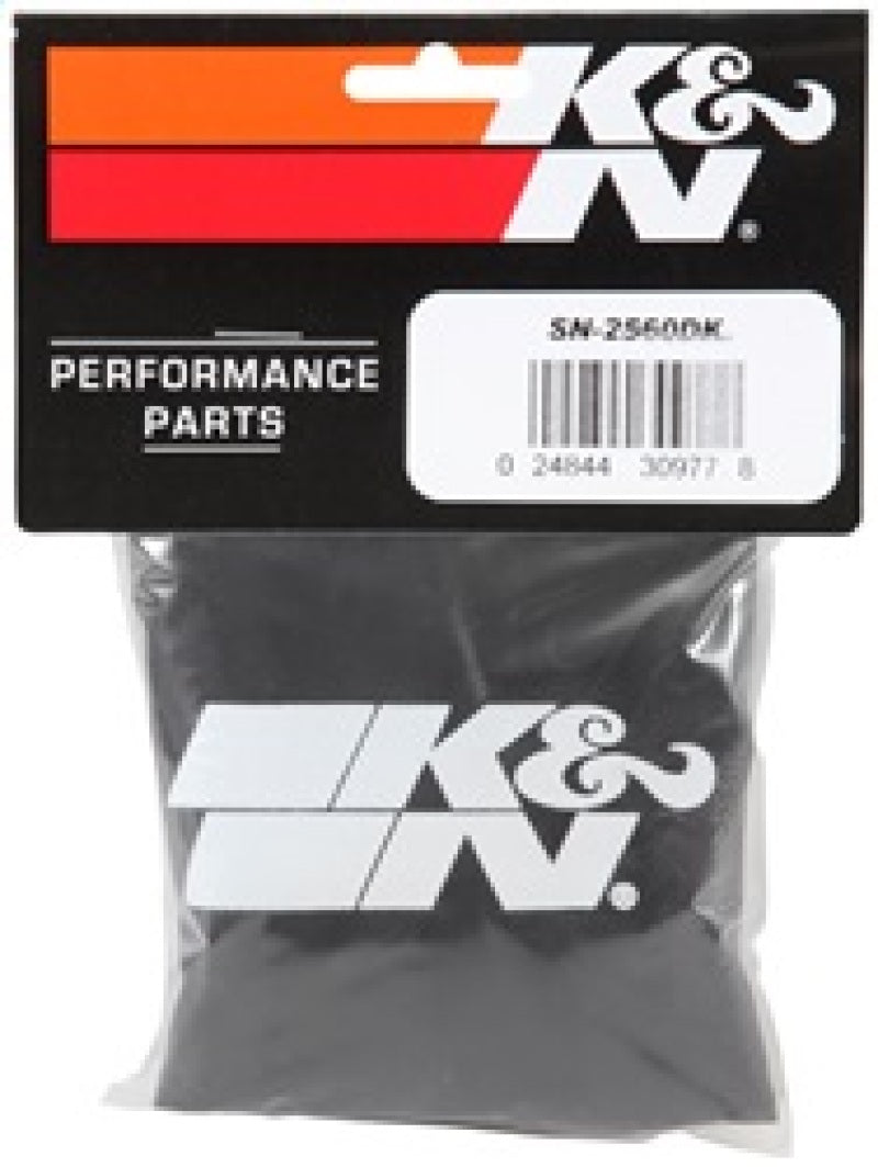 K&amp;N Filter Wrap Drycharger Oval Tapered Black - 3.25in Base I/S Width x 2.5in Top I/S Width x 7in H - SN-2560DK