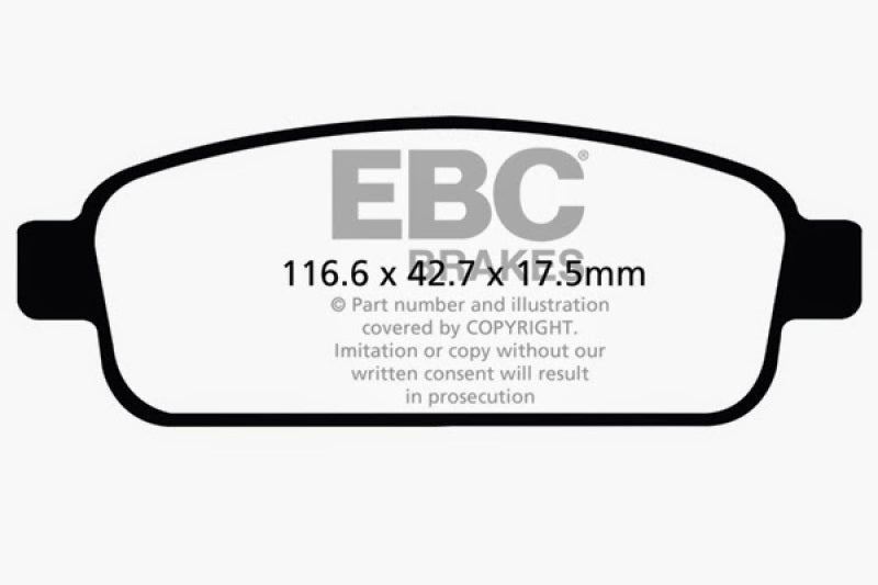 EBC 13+ Buick Encore 1.4 Turbo Yellowstuff Rear Brake Pads - DP42066R