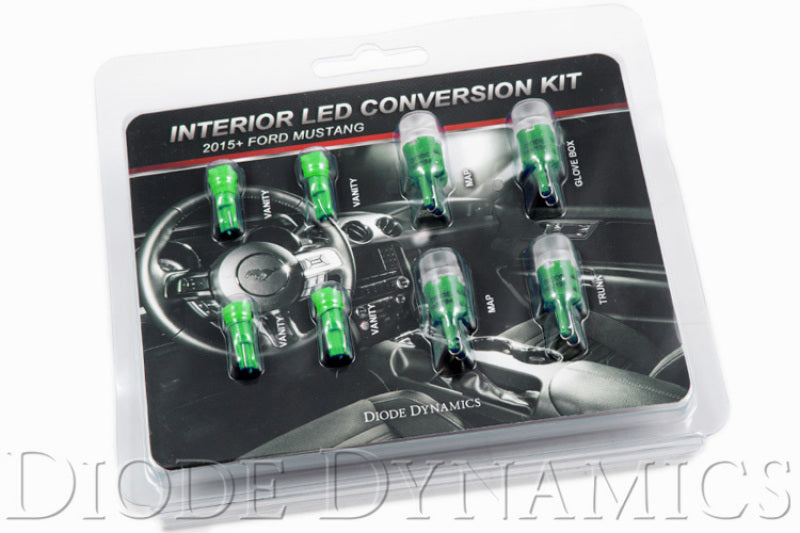 Diode Dynamics Mustang Interior Light Kit 15-17 Mustang Stage 2 - Green - DD0281