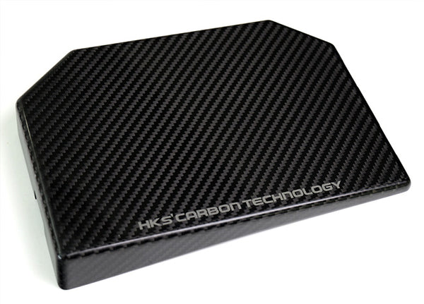 HKS 2023 Toyota GR Corolla Dry Carbon Fuse Box Cover - 70026-AT014 for 2023-2025 Toyota GR Corolla - front view