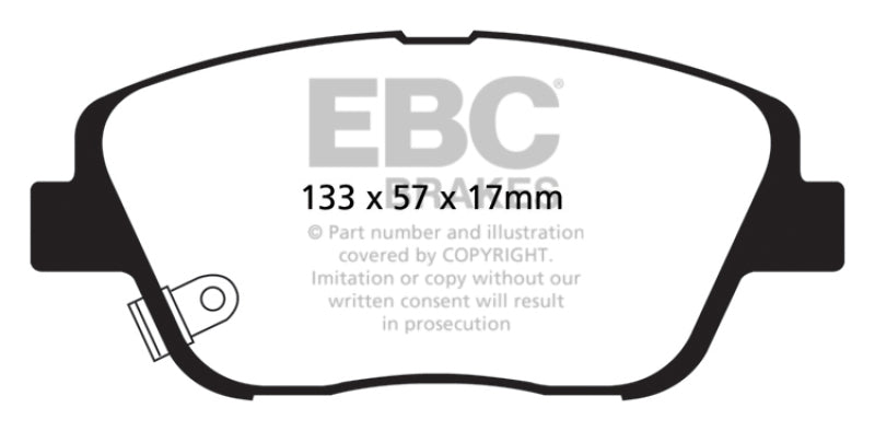 EBC 10-14 Hyundai Sonata 2.0 Turbo Redstuff Front Brake Pads - DP31864C