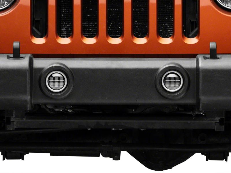 Raxiom 07-23 Jeep Wrangler JK &amp; JL Axial Series Halo LED Fog Lights- Amber - J130812