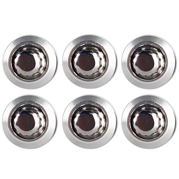 BLOX Racing New Fender Washers Kit M6 12pt - 6pc Large Diameter Silver - BXAC-00311-SI - front view