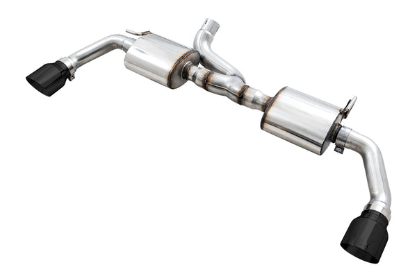 AWE Tuning 07-18 Jeep Wrangler JK/JKU 3.6L Tread Edition Axle-Back Dual Exhaust - Diamond Black Tips - 3015-33003