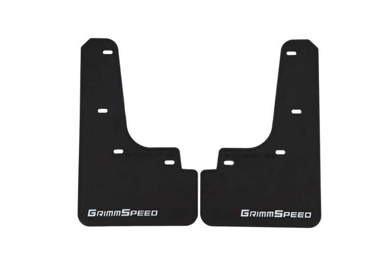 Grimmspeed 22-25 Subaru WRX Mudflaps - Black w/ WhiteLettering - GRM.1022.1.WHT by GrimmSpeed