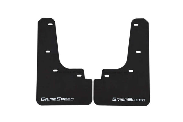 Grimmspeed 22-25 Subaru WRX Mudflaps - Black w/ WhiteLettering - GRM.1022.1.WHT by GrimmSpeed