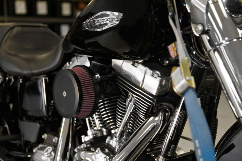 K&amp;N 99+ Harley Davidson Street Metal Intake System - Hammer Black - RK-3933B