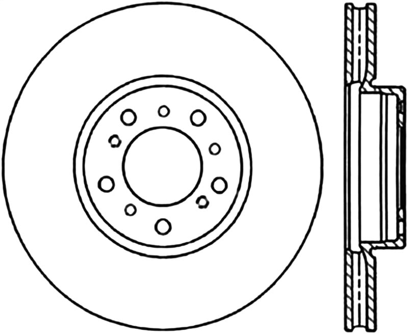 StopTech 01-06 BMW M3 Drilled Left Front CRYO Rotor - 128.34058CL