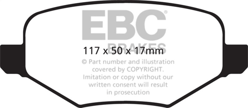 EBC 11-14 Ford Edge 2.0 Turbo Redstuff Rear Brake Pads - DP31826C