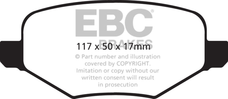 EBC 11-14 Ford Edge 2.0 Turbo Redstuff Rear Brake Pads - DP31826C