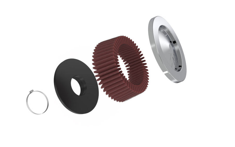 K&amp;N Universal Round Clamp-On Air Filter 2in. Flange / 5-3/8in. OD / 2in. Height - RC-2440
