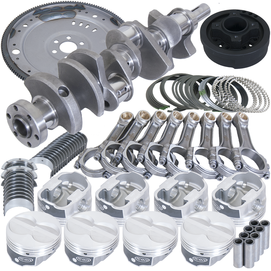 Eagle Ford 302 3.250in Crank 5.400in I-Beam Rods 4.040in Pistons 157 Tooth FP Balanced Assembly - B16351EA040 - front view