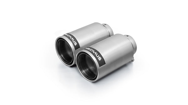 Remus Stainless Steel 98mm Polished w/Carbon Insert Tail Pipe Set (Pair) - 0026 98CR by Remus