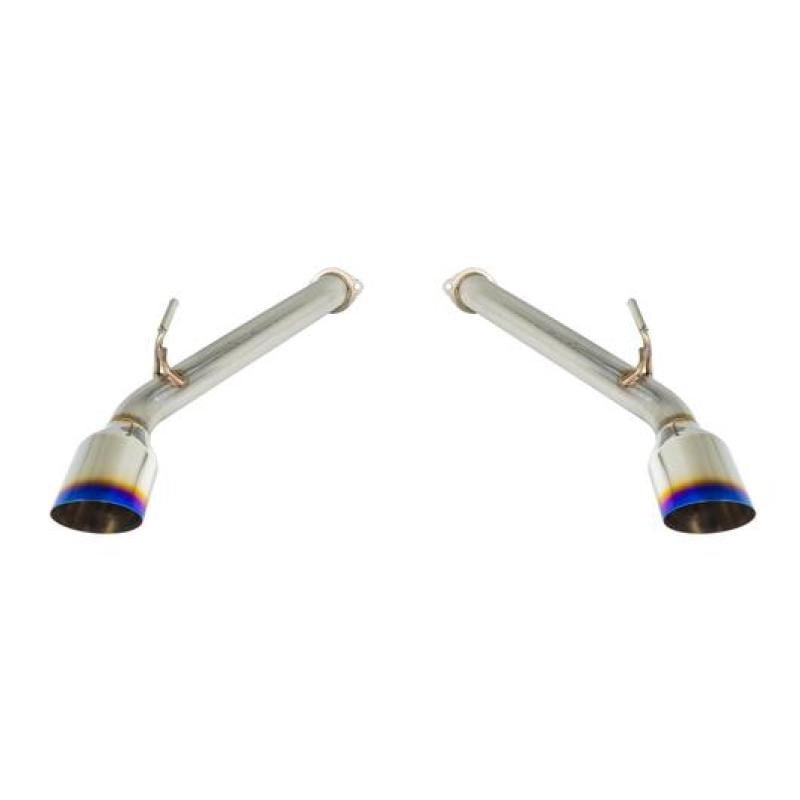 Remark 2017+ Infiniti Q60 Axle Back Exhaust w/Burnt Stainless Single Wall Tip - RO-TTQ6-S