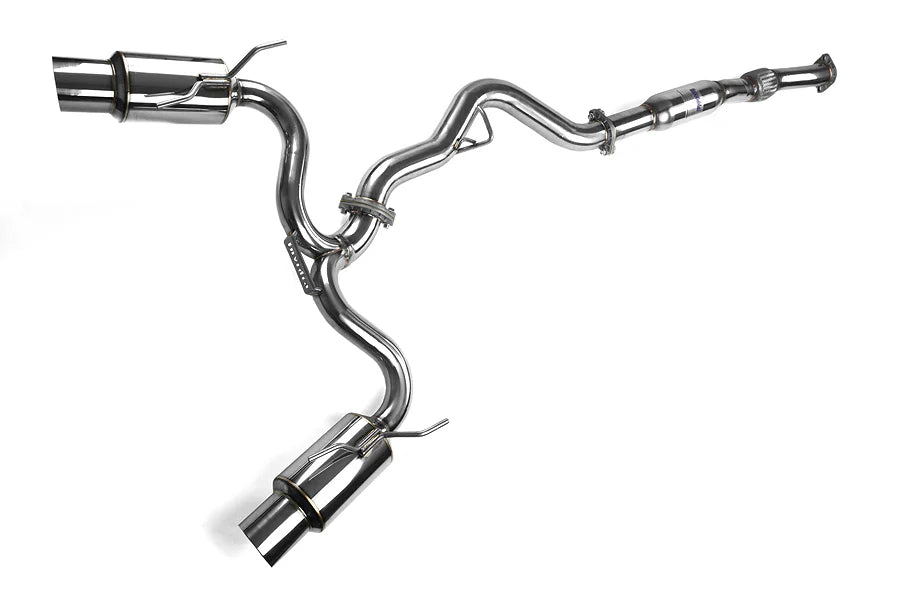 Invidia 08-11 STi Hatch / 11 WRX Hatch Dual N1 Single Layer SS Tipped Cat-back Exhaust