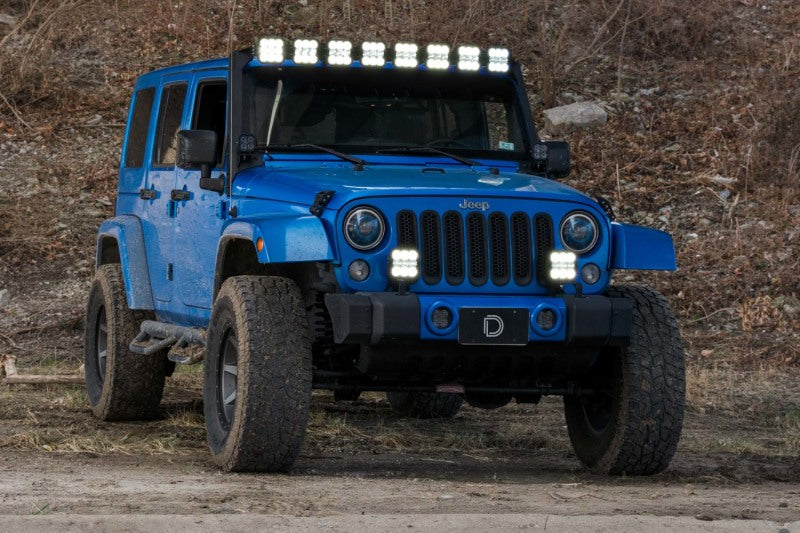 Diode Dynamics Jeep JK SS5 Sport CrossLink Windshield - Yellow Combo Lightbar Kit - DD7225