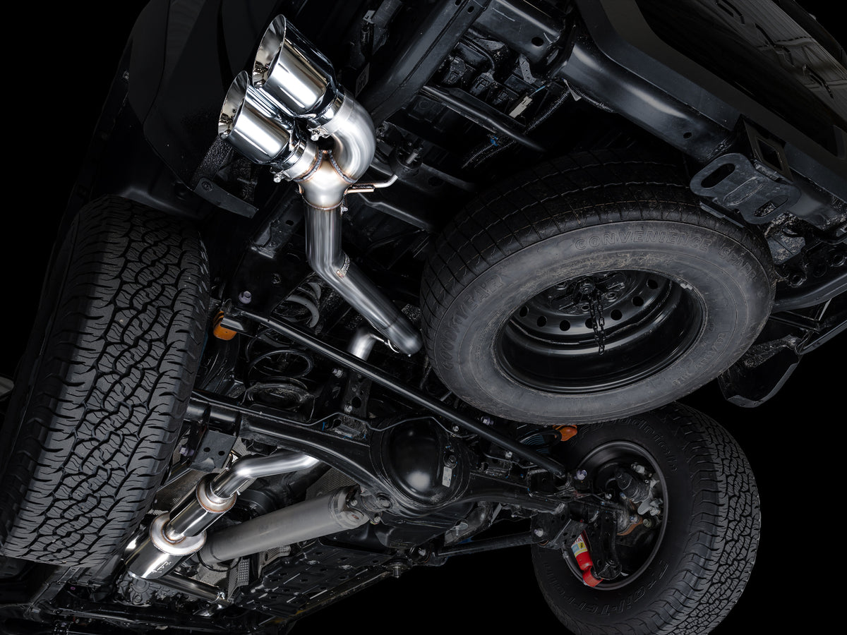 AWE Exhaust for 4th Gen Toyota Tacoma Dual Chrome Silver Tips - 3015-32254